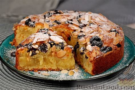 Рецепт: Пирог с франжипаном и ягодами на RussianFood.com