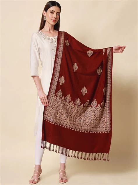 His and Her Gift Set of Antique jamawar shawl and embroidered stole Wi