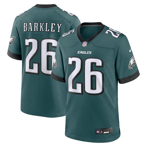Men's Nike Saquon Barkley Midnight Green Philadelphia Eagles Game ...
