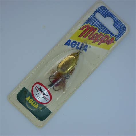 4.5g OLD メップス mepps アグリア AGLIA #2 モーチェ・スピナー ゴールド フェザー ブラウン 4.5g トラウト ...
