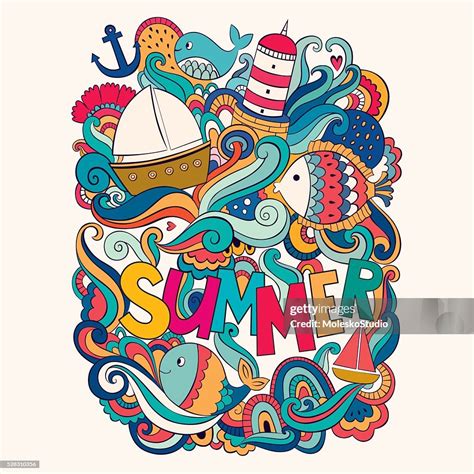 Cartoon Summer Design High-Res Vector Graphic - Getty Images
