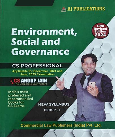 CS Professional Environmental Social And Governance Book CS Anoop Jain