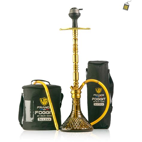 Buy Sultan Hookah with Bags - Amber Base / Rainbow Stem – shopdop.in