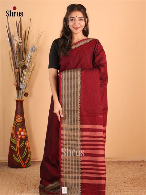 Maroon - Narayanpet Cotton Saree