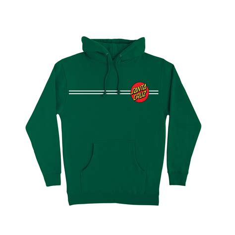 Santa Cruz Skateboards "Classic Dot" Pullover (Dark Green) Hooded ...