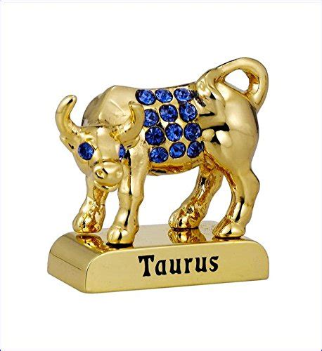 Buy G n G 24K Gold Plated Gift Zodiac Sign Taurus Studded with Crystals ...