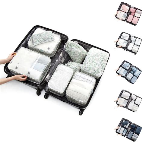 8pcs/set travel luggage organizer storage pouches suitcase packing bags ...