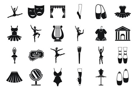 Ballet dance icons set, simple style 8851688 Vector Art at Vecteezy