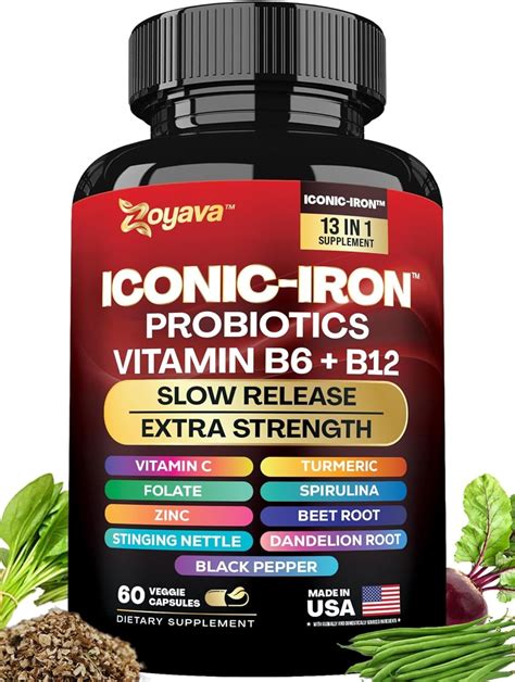 Customer reviews for Zoyava Iron Supplement – Slow Release Iron Vitamin with B12, Folate, Zinc ...