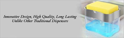Inditradition 2-in-1 Soap Dispenser with Hydraulic Pump & Sponge Holder ...