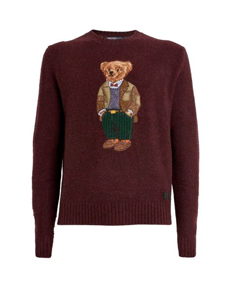 Polo Ralph Lauren Polo Bear Sweater in Red for Men | Lyst