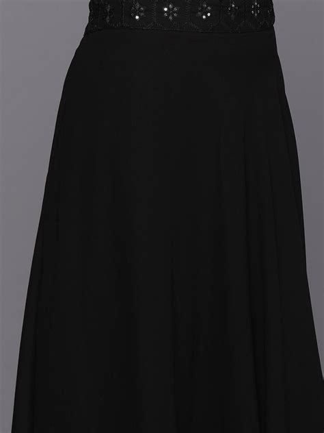 Buy Black Embroidered Georgette Lehenga Online at Rs.1349 | Libas