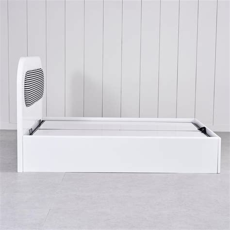 Buy Charlie Queen Bed with Hydraulic Storage - White from Home Centre ...