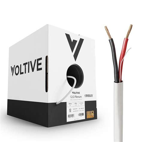 Voltive 12/2 Plenum Speaker Wire - 12 AWG/Gauge 2 Conductor - UL Listed ...