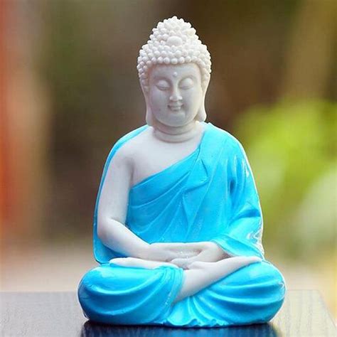 Buy Vikarafty Premium Rare Handcrafted Polymarble Meditation/Dhyan Blue ...