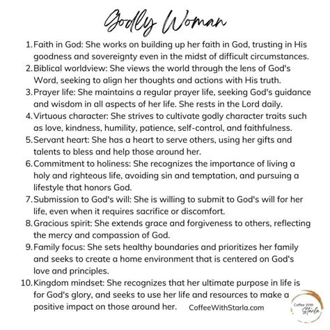 10 Qualities Of A Godly Woman With Scripture - Coffee With Starla