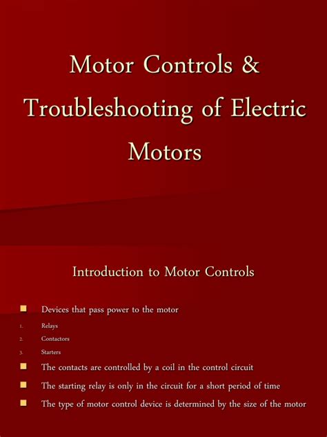 Image result for Troubleshooting Motor Problems