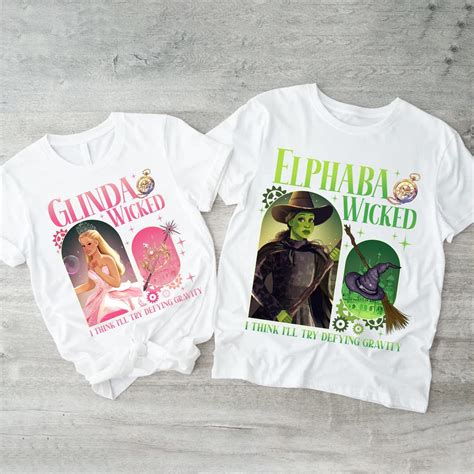 Wicked Movie Glinda and Elphaba Couple Shirt, Wicked Inspired Broadway ...