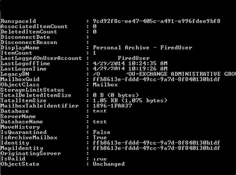 Rezultat imagine pentru Get-MailboxStatistics