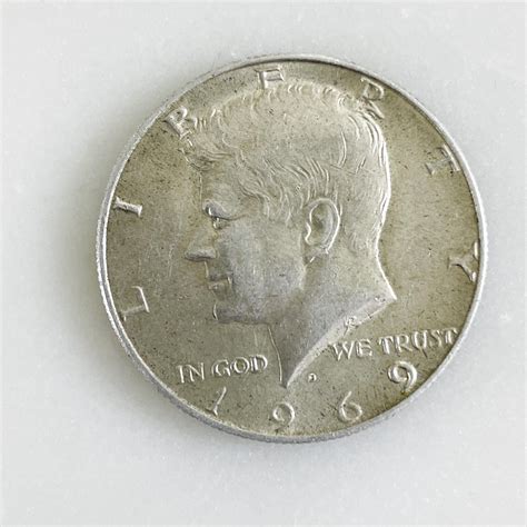 Rare John F. Kennedy Half-dollar, 1969 D Kennedy Silver Half Dollar ...