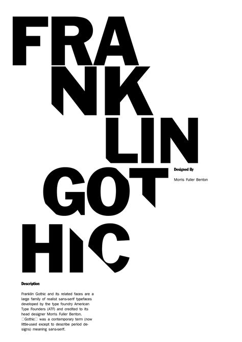 Franklin Gothic Typeface Advertisement