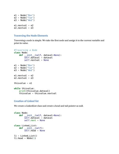 Image result for Linked List Code in Python
