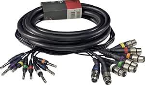 Stagg 15ft. Multicore Cable - 8 x Female XLR / 8 x Male Stereo Phone ...