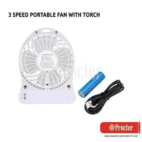 3 SPEED Portable Fan With Torch C48A in bulk for corporate gifting ...