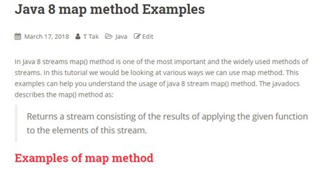 Image result for Map Method Java Example