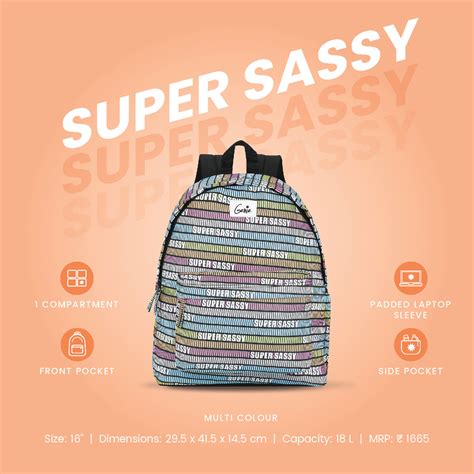 Buy Genie Super Sassy 18L Multicolor Casual Backpack Online