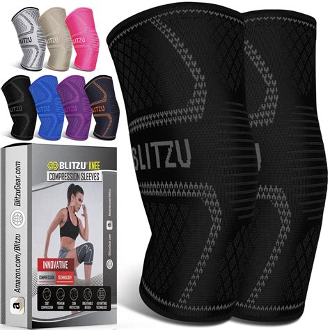 Knee Sleeves, Braces for Knee Pain, Running or Working Out | BLITZU