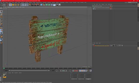 3D Old Weathered Wooden Sign Board | 3D Molier International
