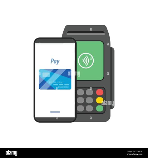 Contactless payment with smartphone and credit card Stock Vector Image ...