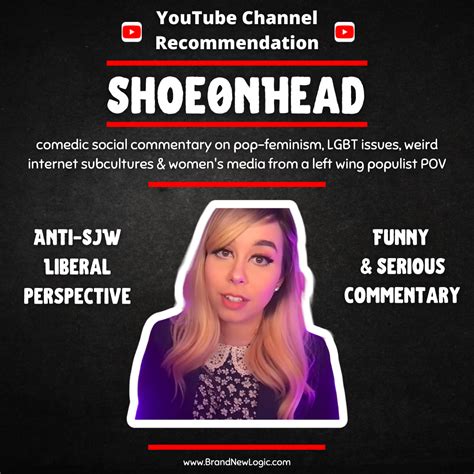 Check out Shoe0nHead for some good anti-SJW takes from a liberal. Also her commentary is really ...