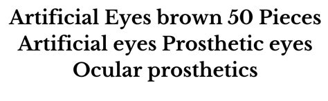 AjantaExports Artificial Eyes brown 50 Pieces Artificial eyes ...