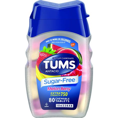 TUMS Sugar-Free Antacid Chewable Tablets for Heartburn Relief, Extra S – Locatel Health ...