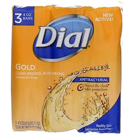 Dial Gold Antibacterial Deodorant Soap Bar - 4 oz 114g (Pack of 3 ...