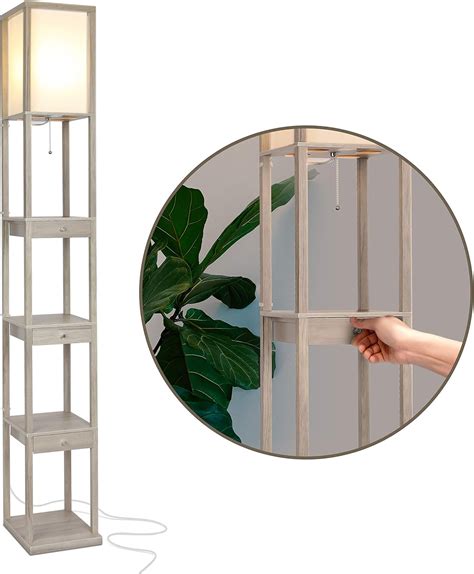Brightech + Modern Shelf Floor Lamp