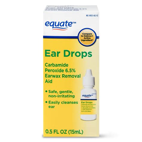Equate Ear Drops Earwax Removal Aid, 0.5 fl oz - Walmart.com