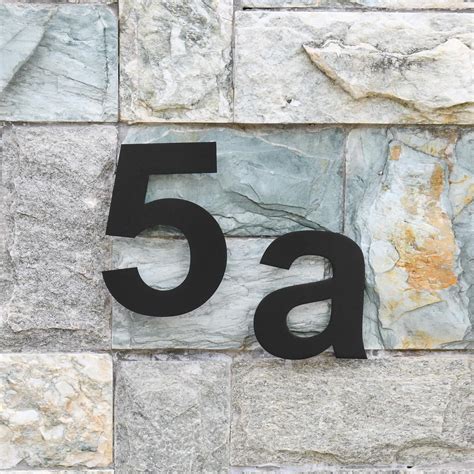 RoyalHome&Hardware Royal H&H Modern House Number - 6 Inch Black - Solid ...