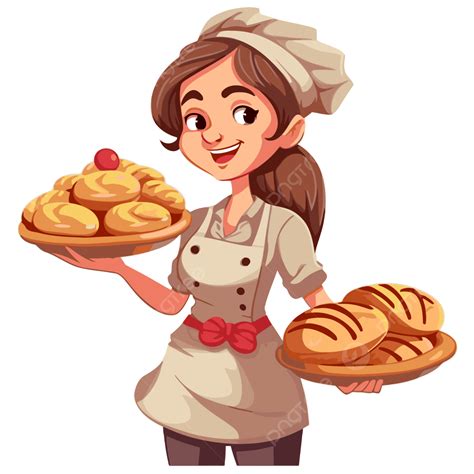 Cartoon Female Baker