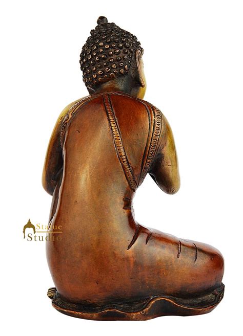 Antique thinking bronze buddha statue brass chinese tibet buddhism ido ...
