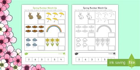 Printable Spring Math Worksheet for Kids | Twinkl USA