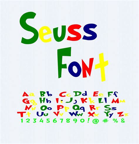 Dr Seuss SVG Font, Digital Letters, Digital Alphabet, SVG Letters,Svg ...