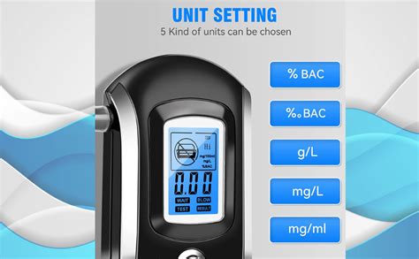 High-Accurate Breathalyzer, Professional-Grade Alcohol Tester with ...