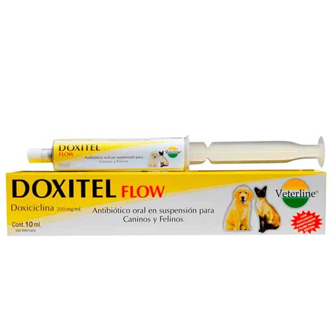 ANTIBIÓTICO PARA PERROS Y GATOS DOXITEL FLOW 200 MG - CHISGUETE X 10 ML ...