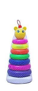 Stacking Colourful Teddy Rings for Growing Babies,Toddlers - 5 Rings ...