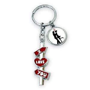 AUGEN Premium Love 14 Stainless Steel Keychain Metal For Gifting With ...