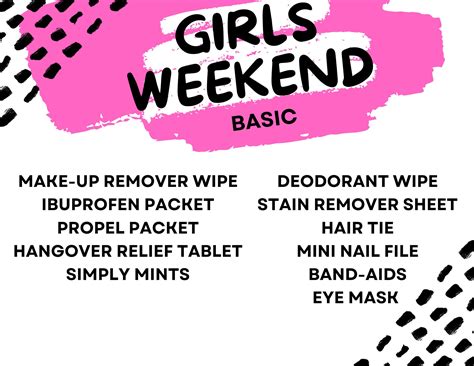 Image result for Girls Weekend Survival Kit