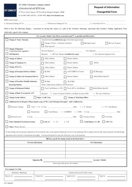 Fillable Online Request of Information Change / Add Form - KT ZMICO ...